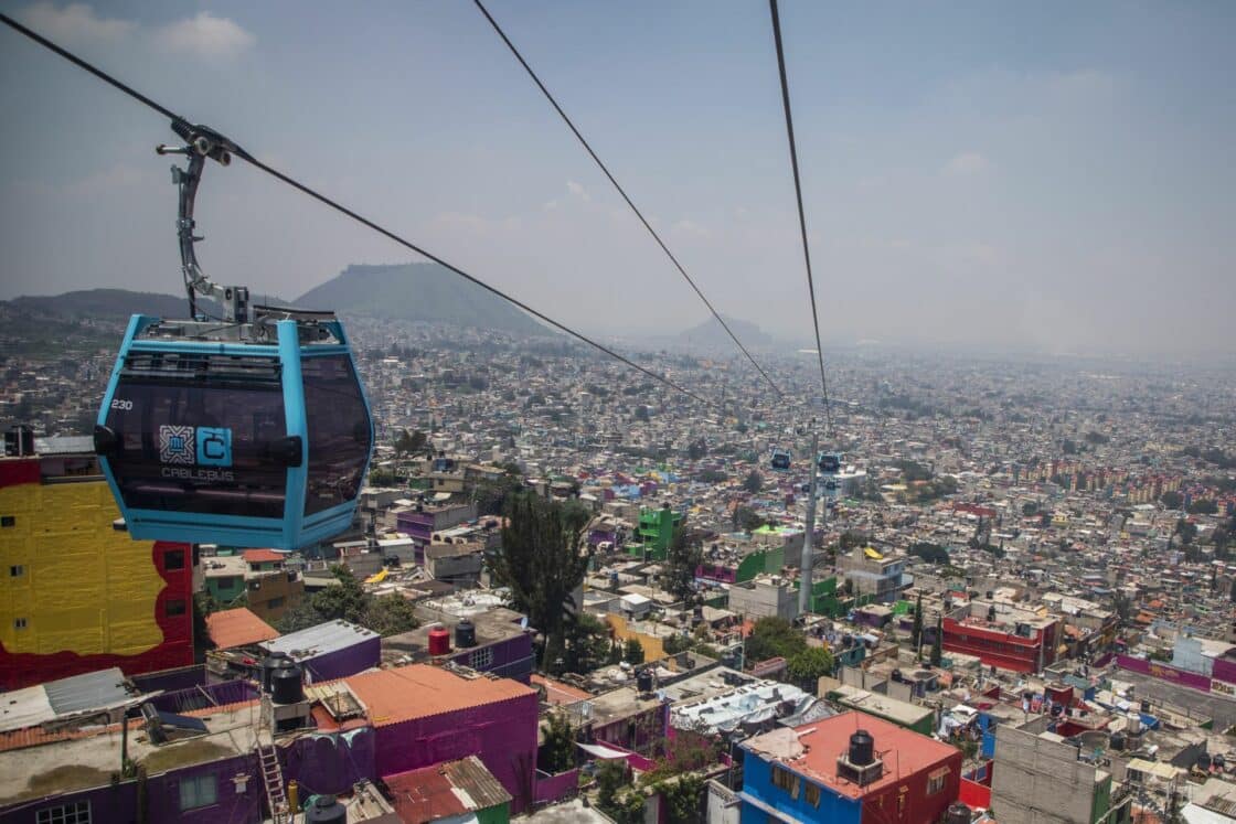Neue Seilbahn in der Millionenmetropole Mexiko-Stadt