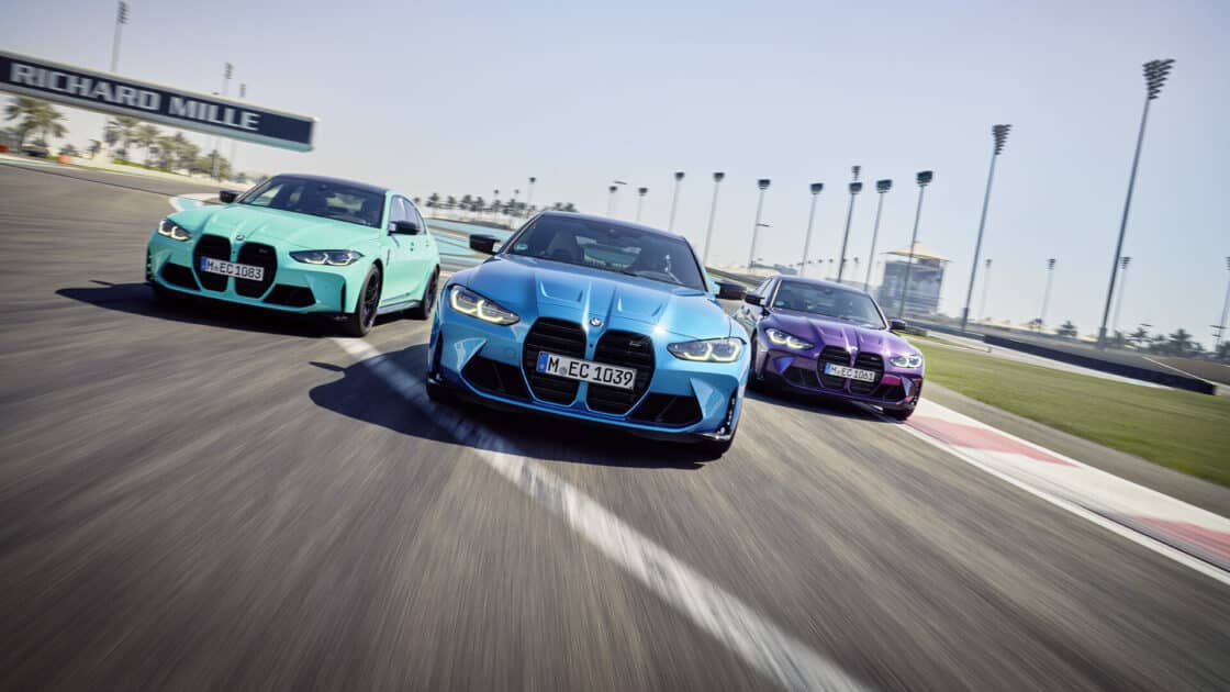 Drei BMW-M-Modelle auf der Rennstrecke