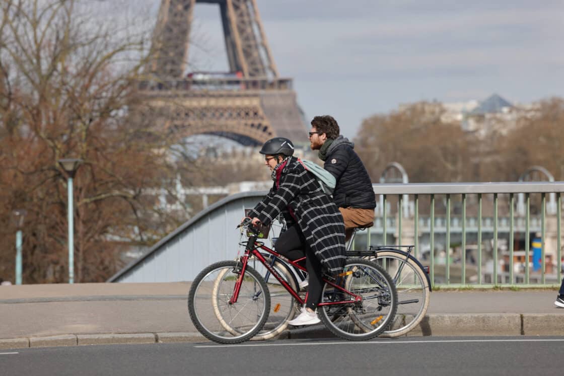 Fahrradfahrer in Paris