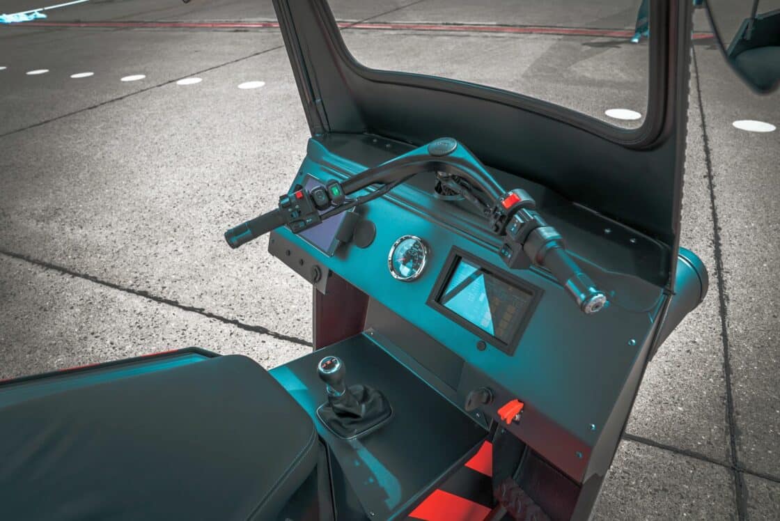 Audi Elektro-Rikscha: Cockpit [Bildquelle: Björn Tolksdorf]